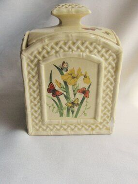 Enesco Butterfly Garden Trellis Small Canister, 1970's U122